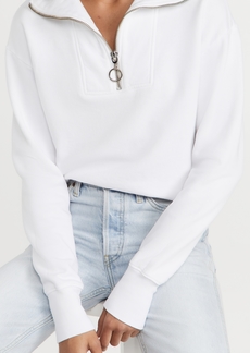 SUNDRY Half Zip Collared Long Sleeve Pullover