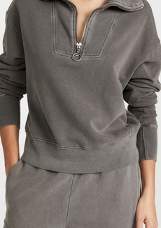 SUNDRY Half Zip Collared Long Sleeve Pullover