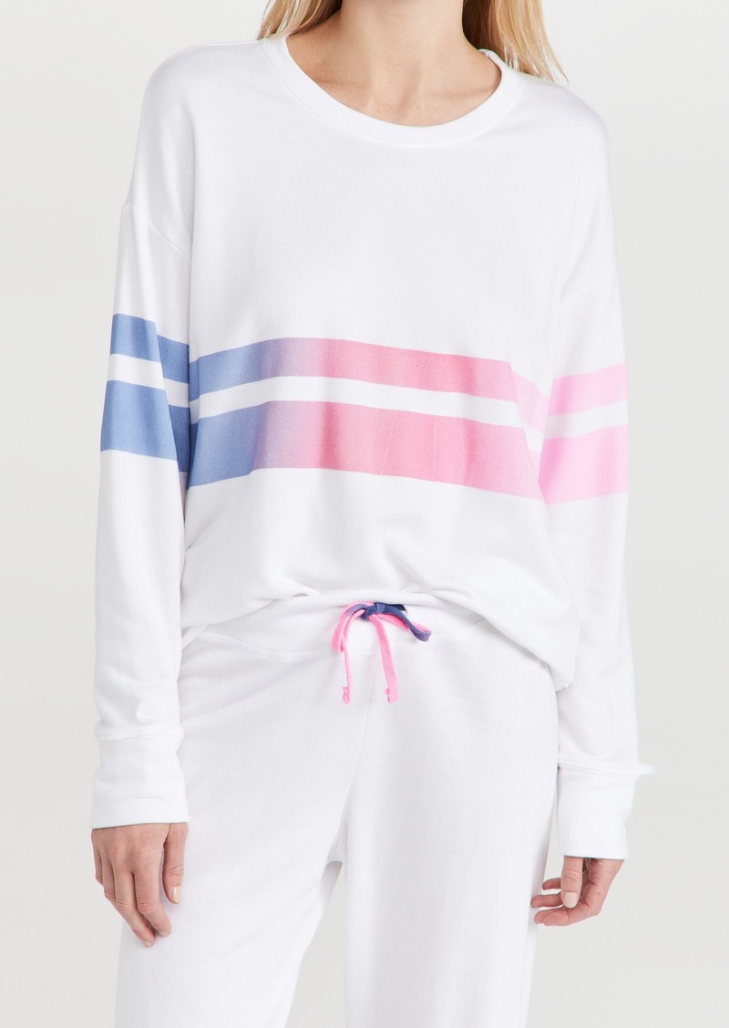 SUNDRY Ombre Stripe Sweatshirt