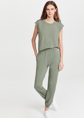 SUNDRY Ruched Waist Sweatpants