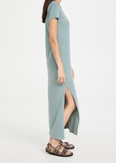 SUNDRY Short Sleeve Maxi Dress with Slit