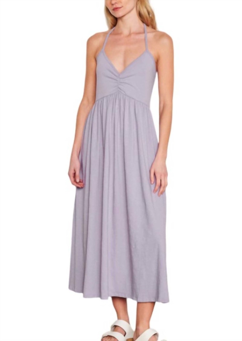 Sundry Tie Back Dress In Lavender