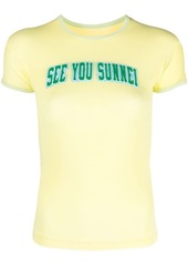 Sunnei appliqué fleece slogan T-Shirt