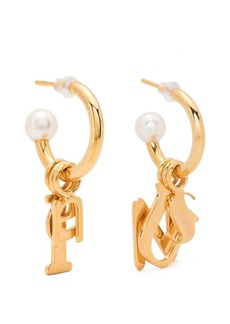 Sunnei letter-pendant earrings