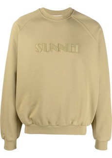 Sunnei logo-embroidered crew-neck sweatshirt