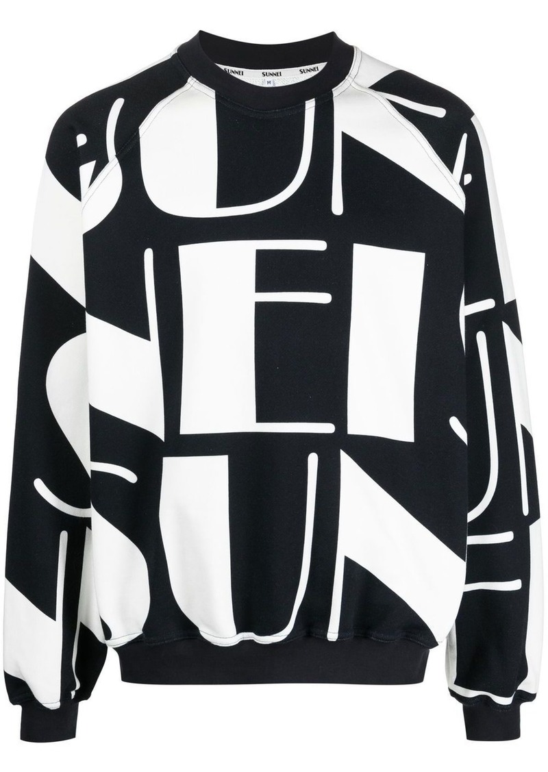Sunnei logo-print long-sleeve sweatshirt