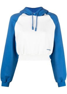 Sunnei logo-print panelled hoodie
