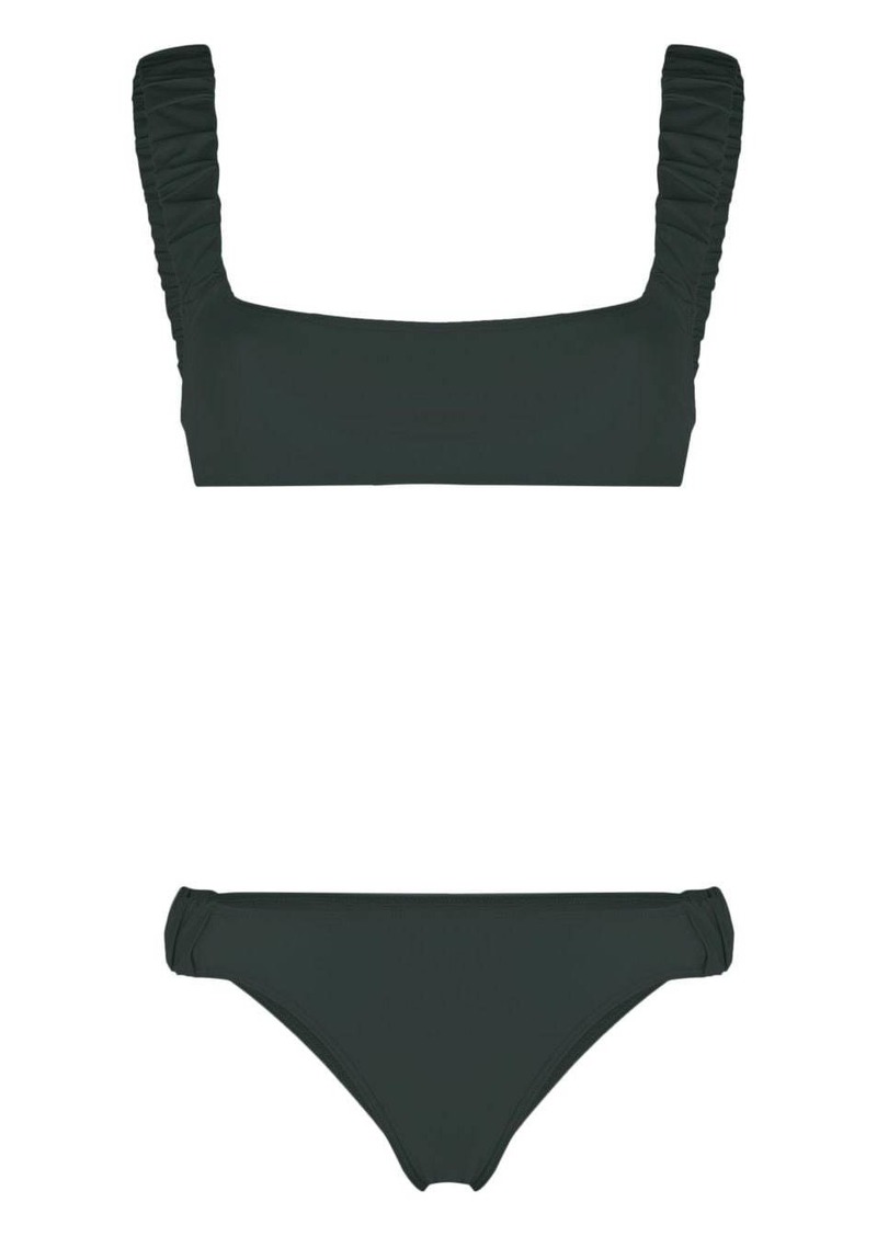 Sunnei logo-print ruched bikini set