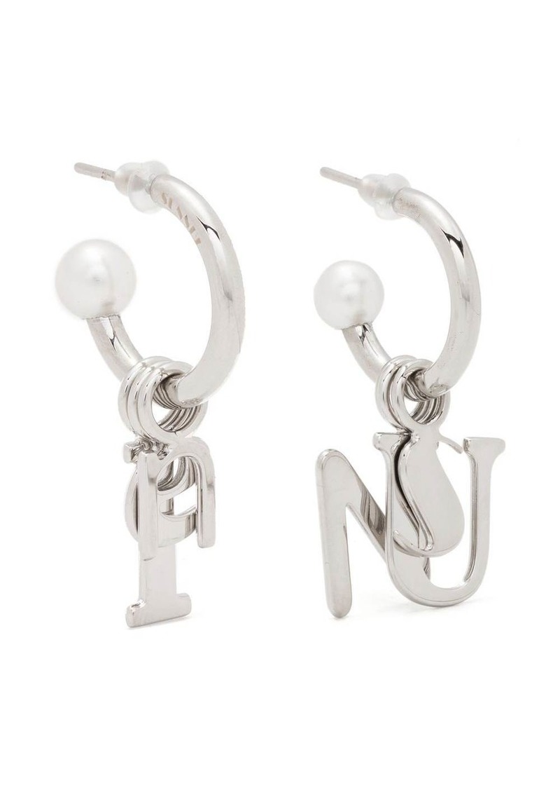 Sunnei metal letter earrings