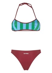Sunnei reversible striped bikini set