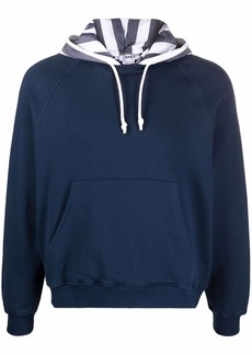Sunnei stripe-print cotton hoodie