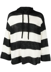 Sunnei striped intarsia knit hoodie