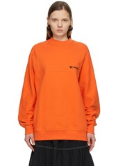 Sunnei Orange Mini Logo Sweatshirt