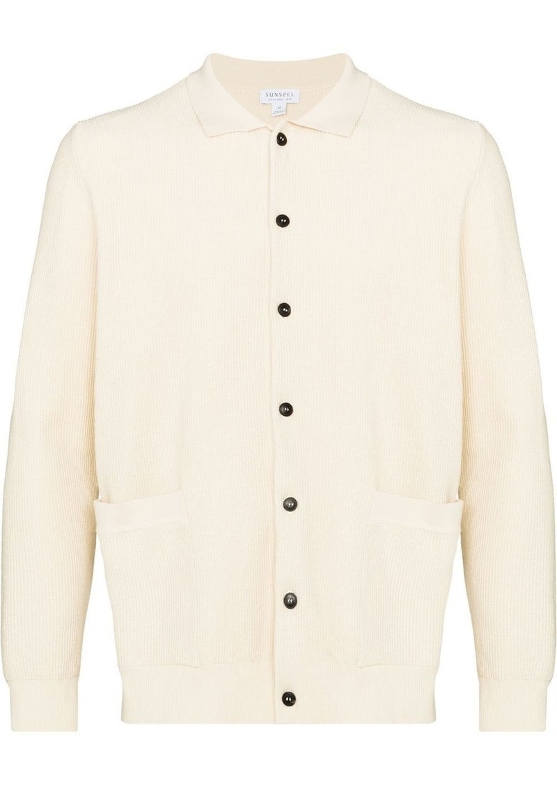 Sunspel buttoned-up knitted cardigan