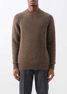 Sunspel - Crew-neck Wool Sweater - Mens - Brown