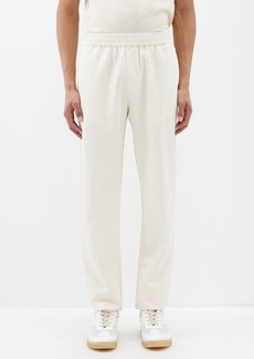 Sunspel - Elasticated-waist Cotton-blend Suit Trousers - Mens - Off White