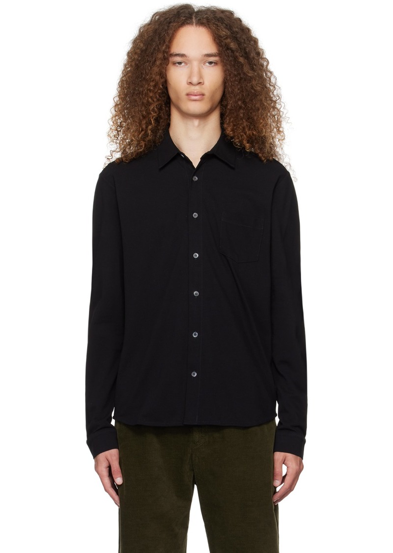 Sunspel Black Patch Pocket Shirt