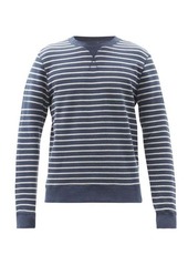 Sunspel Crew-neck striped cotton-jersersey sweatshirt