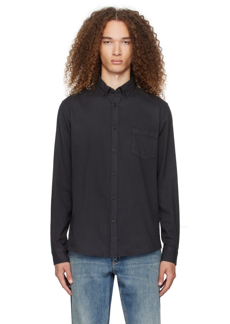 Sunspel Gray Button-Down Shirt