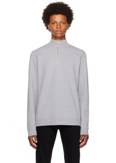 Sunspel Gray Half-Zip Sweatshirt
