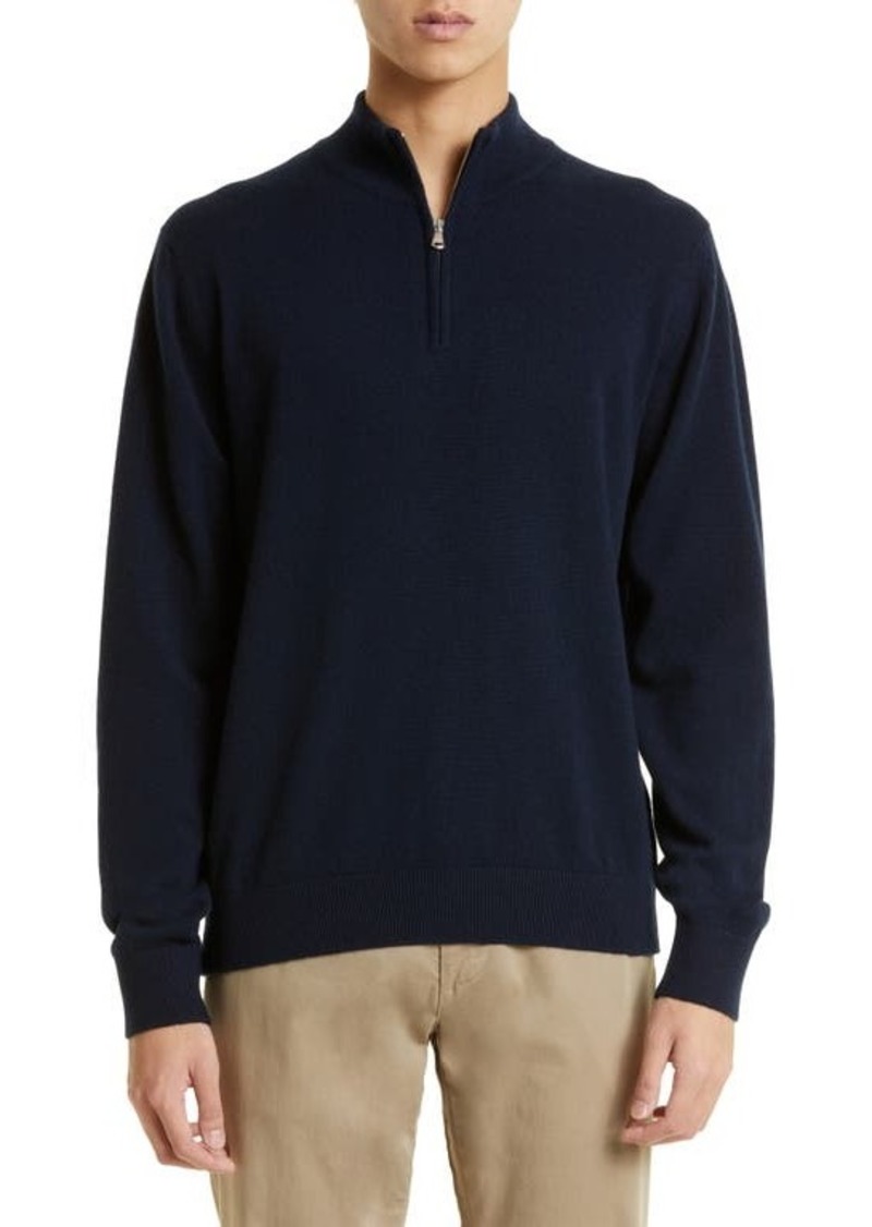 Sunspel Half Zip Cashmere Sweater