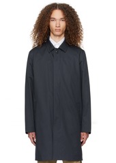 Sunspel Navy Buttoned Coat