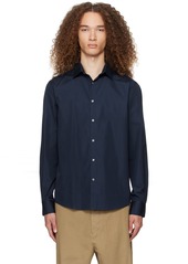 Sunspel Navy Buttoned Shirt