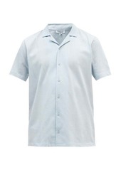 Sunspel Riviera Cuban-collar cotton-piqué shirt