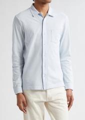 Sunspel Riviera Long Sleeve Cotton Mesh Button-Up Shirt