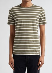 Sunspel Stripe Cotton Crewneck T-Shirt