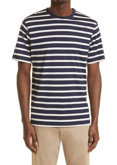 Sunspel Stripe Crewneck T-Shirt