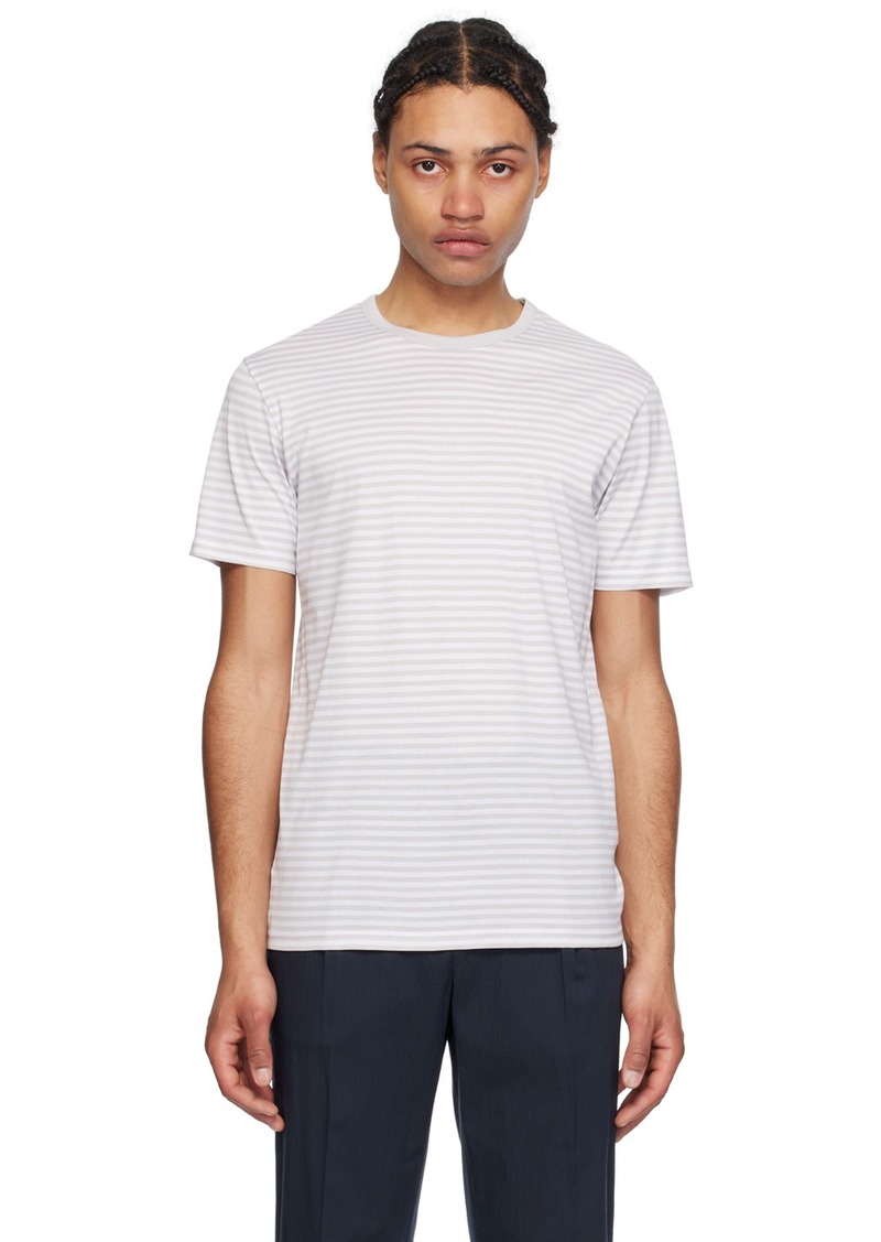 Sunspel White & Gray Classic T-Shirt