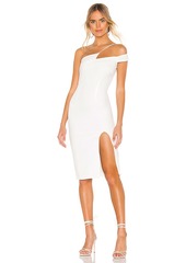 superdown Jillian Asymmetric Midi Dress