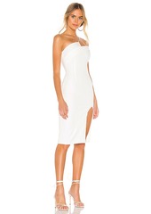 superdown Jillian Asymmetric Midi Dress