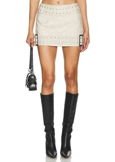 superdown Torie Faux Leather Mini Skirt