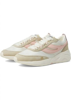 Superga 4089 Training 9Ts Slim Sneaker In White/pink/beige