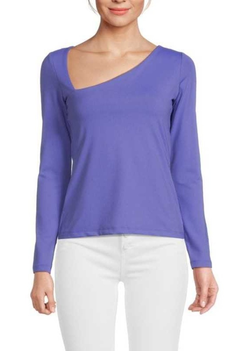 Susana Monaco Asymmetric V Neck Top