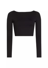 Susana Monaco Boatneck Crop Top