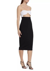 Susana Monaco Colorblock Cut-Out Tube Dress