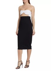 Susana Monaco Colorblock Cut-Out Tube Dress