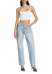 Susana Monaco Essential Square-Neck Crop Top