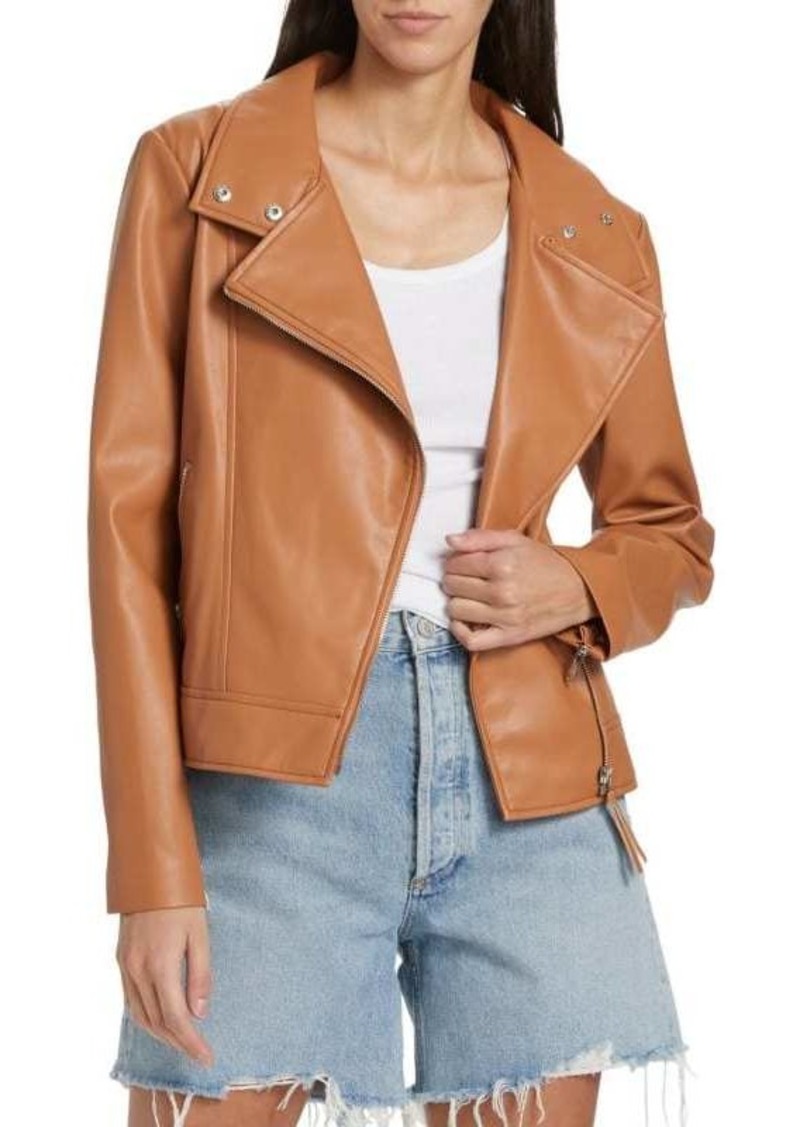 Susana Monaco Faux Leather Biker Jacket