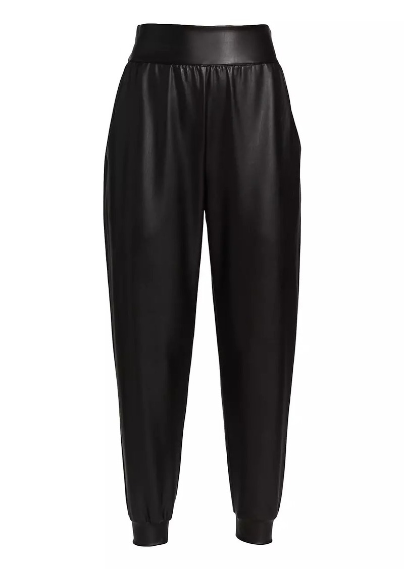 Susana Monaco Faux Leather Jogger Pants