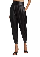 Susana Monaco Faux Leather Jogger Pants