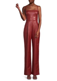 Susana Monaco Faux Leather Jumpsuit