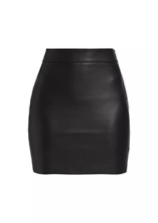 Susana Monaco Faux Leather Miniskirt