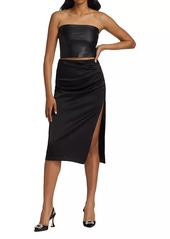 Susana Monaco Faux Leather Tube Top