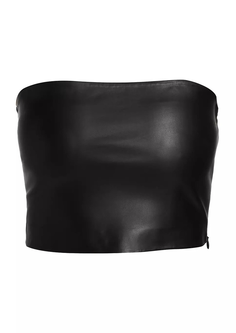 Susana Monaco Faux Leather Tube Top