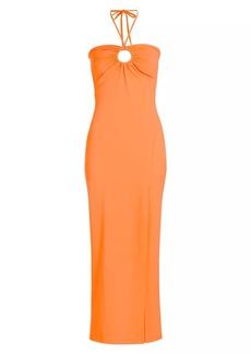Susana Monaco Jersey Ring-Front Halter Dress