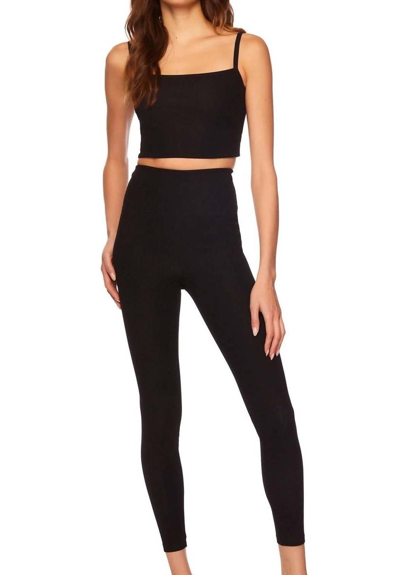 Susana Monaco Rib Leggings In Black